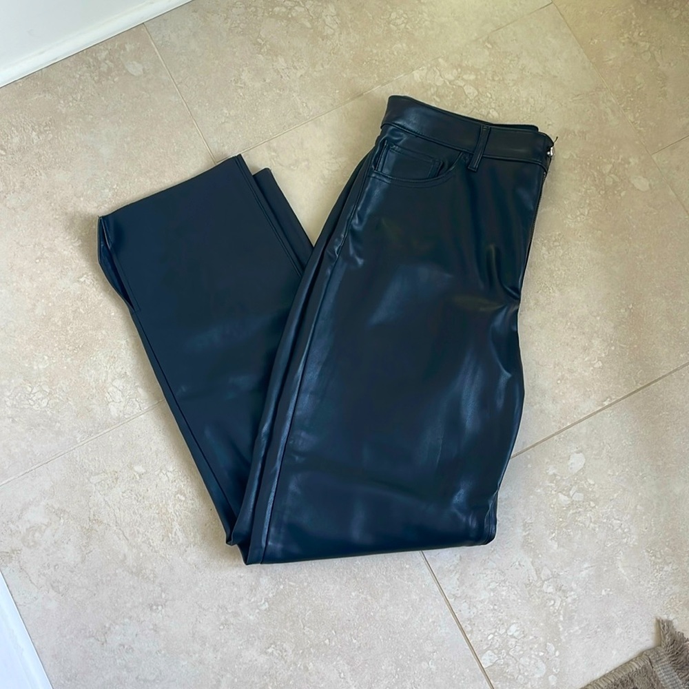 Leather pants, black